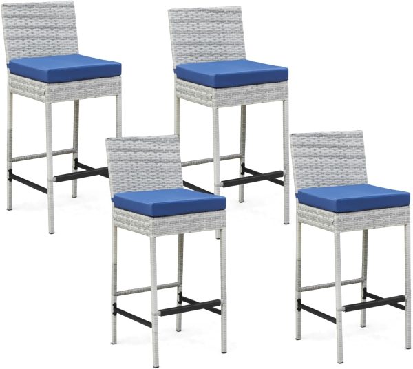 61VOUgM6u5L._AC_SL1500_.jpg Rattan Bar Stools Wicker Woven Patio Stools & Patio Bar Chairs with