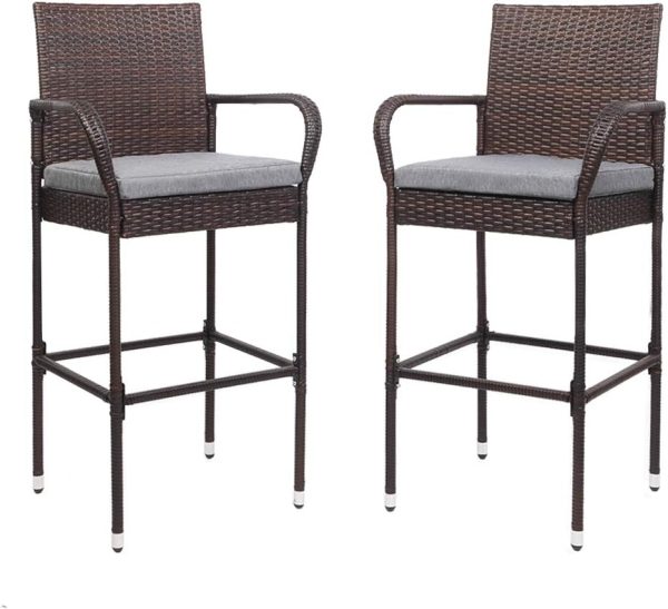 61hl2LmCO8L._AC_SL1000_.jpg Outdoor Bar Stools Wicker Bar Stools Patio Bar Chairs Bar Height Patio