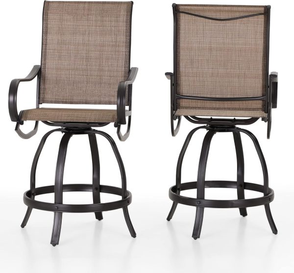 81Kgg3uhvQL._AC_SL1500_.jpg Outdoor Swivel Bar Stools Counter Height Patio Chairs with Waterproof Textile Fabric